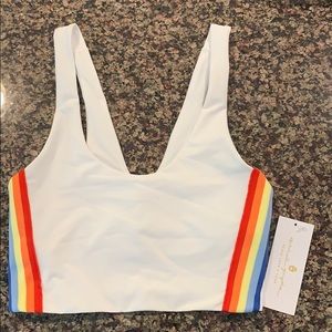 Spiritual Gangster Shakti Bra w/rainbow stripe